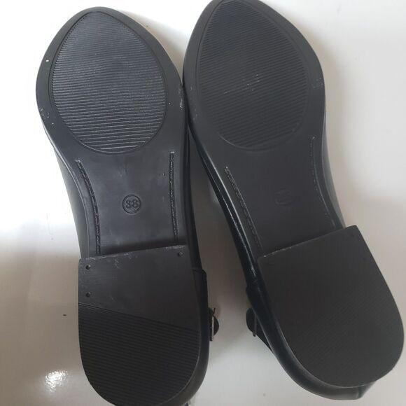 Women’s Mask Butik Handmade Genuine Black Leather Ankle Strap Shoes Size 38 NWOB - Picture 8 of 10